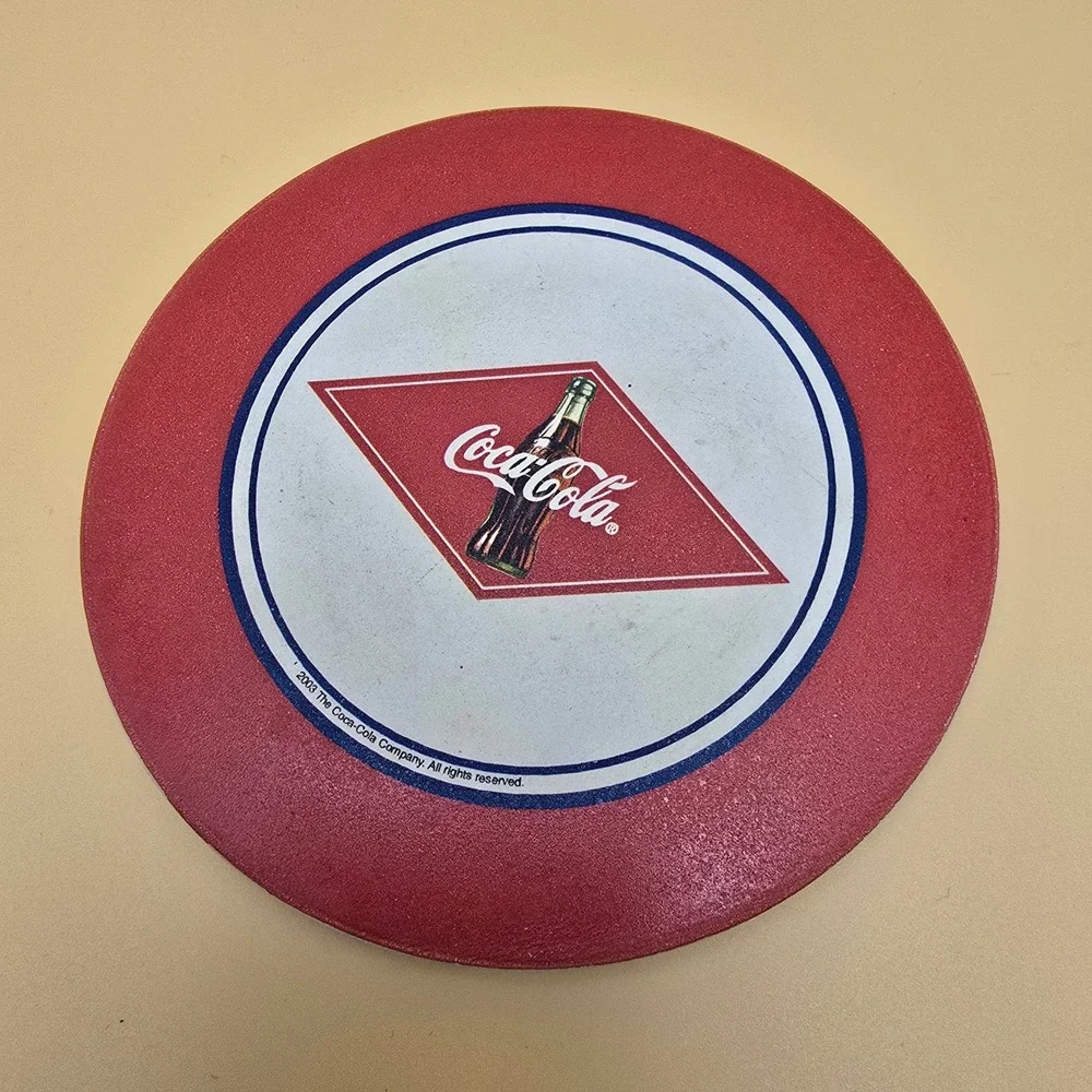 Coca Cola Cork Backed Coasters Set of 4 Red Diamond Bottle Logo 2003 Collectible